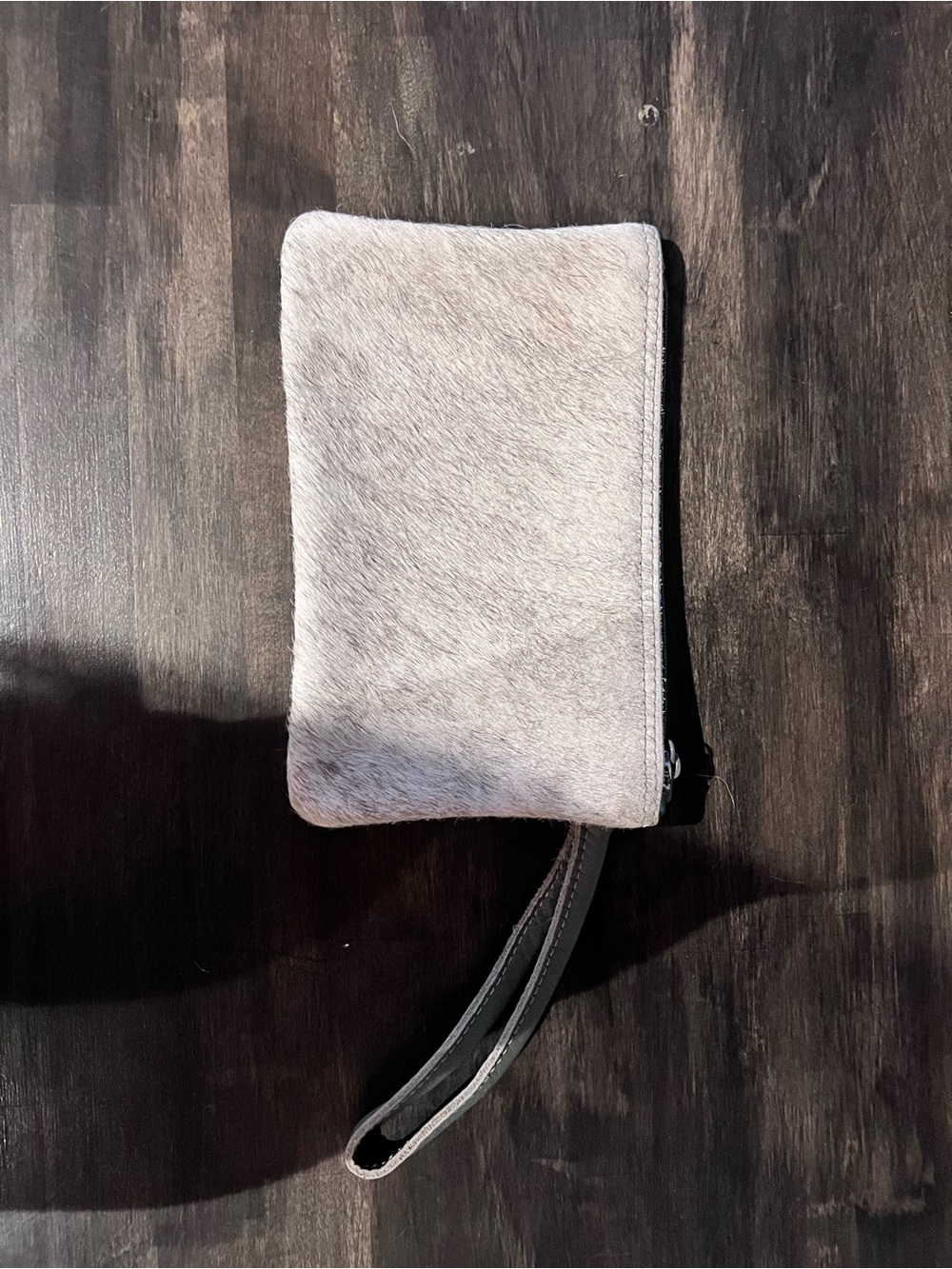 Gray Haircalf Wristlet Clutch - Unbranded